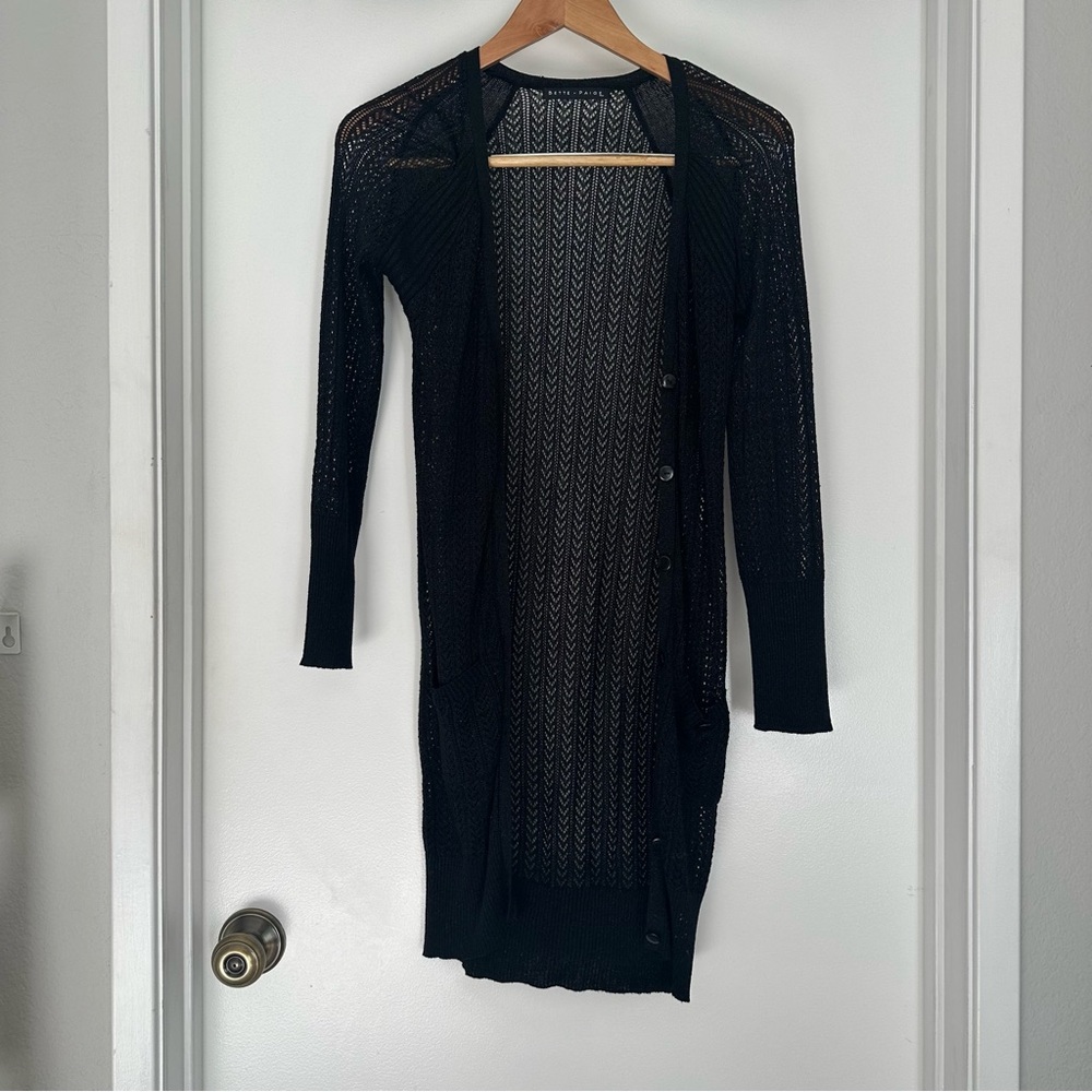 Eyelet Duster Cardigan